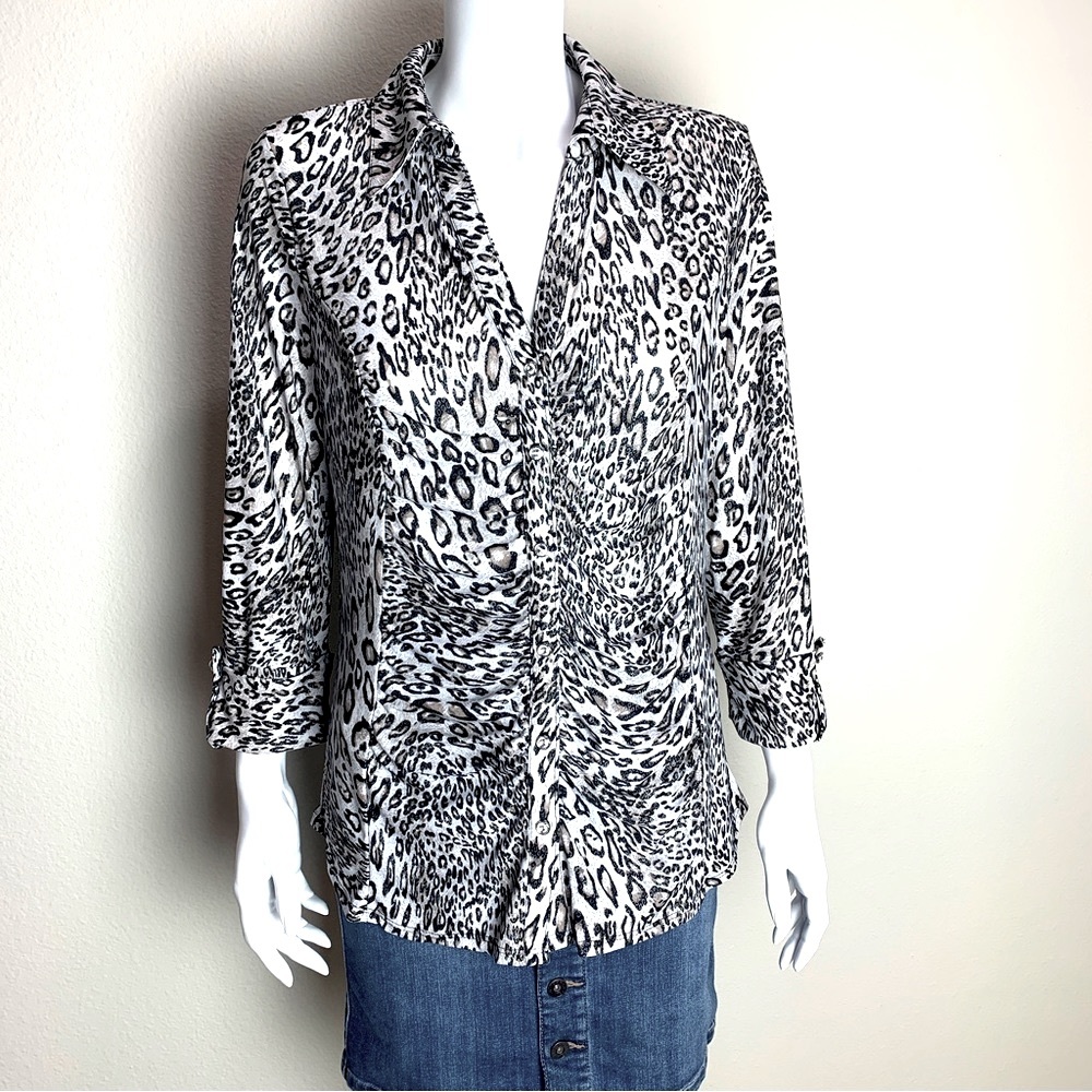 I.N.C. animal/leopard print blouse.